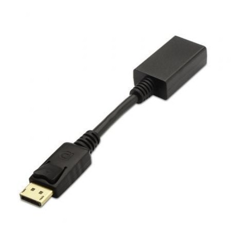 Conversor Aisens A125-0134- DisplayPort Macho - HDMI Hembra- 15cm- Negro