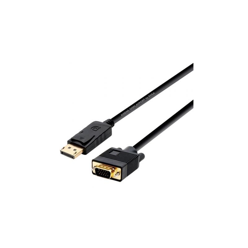 Cable Conversor Aisens A125-0365- DisplayPort Macho - VGA Macho- 2m- Negro