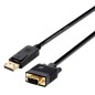 Cable Conversor Aisens A125-0365- DisplayPort Macho - VGA Macho- Hasta 5W- 2300Mbps- 2m- Negro