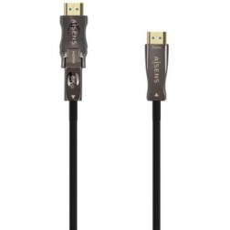 Cable HDMI 2-1 AOC 8K Desmontable Aisens A153-0648- HDMI Macho - D Macho - HDMI Macho- 50m- Negro