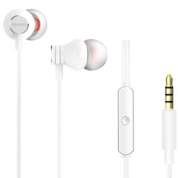 Auriculares Intrauditivos Aiwa ESTM-50WT- con Micrófono- Jack 3-5- Blanco