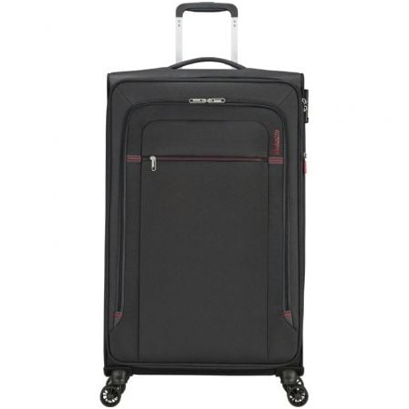 Maleta Mediana American Tourister Crosstrack Spinner Expansible 79cm- 79x46-5x30-5cm- 4 Ruedas- Gris y Rojo