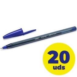 Caja de Bolígrafos de Tinta de Aceite Bic Cristal Exact Ultrafine 992605- 20 unidades- Azules