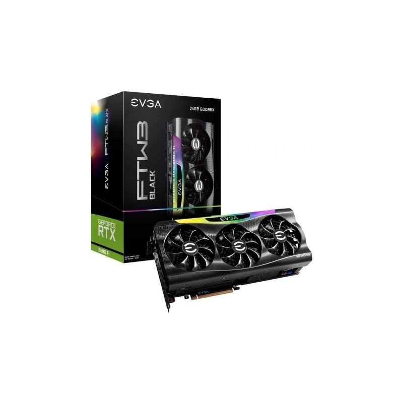 Tarjeta Gráfica EVGA GeForce RTX 3090 Ti FTW3 BLACK GAMING- 24GB GDDR6X