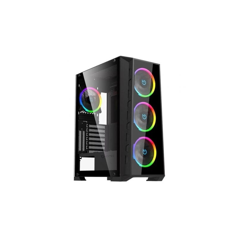 Caja Gaming Semitorre Hiditec MH12 GLASS