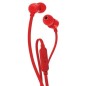 Auriculares Intrauditivos JBL T110- con Micrófono- Jack 3-5- Rojos