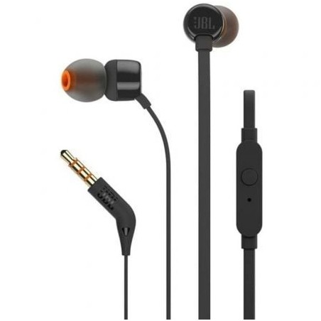 Auriculares Intrauditivos JBL Tune 160- con Micrófono- Jack 3-5- Negros