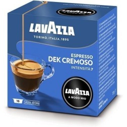 Cápsula Lavazza Cremosamente Dek para cafeteras A Modo Mio- Caja 16