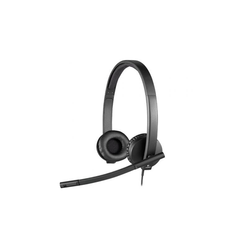 Auriculares Logitech H570E- con Micrófono- USB- Negros