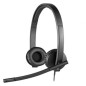 Auriculares Logitech H570E- con Micrófono- USB- Negros