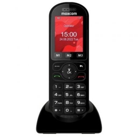 Teléfono Inalámbrico Maxcom MM39D- Negro