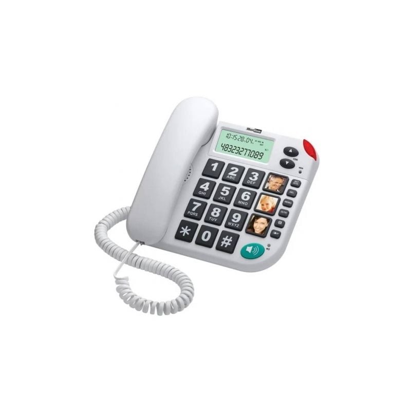 Telefono fijo maxcom kxt480 white