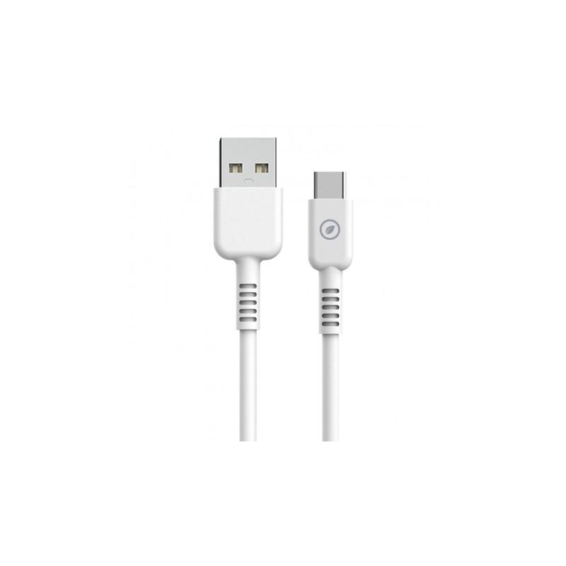 Cable USB 2-0 Tipo-C Muvit For Change MCUSC0003- USB Tipo-C Macho - USB Macho- Hasta 27W- 1-2m- Blanco