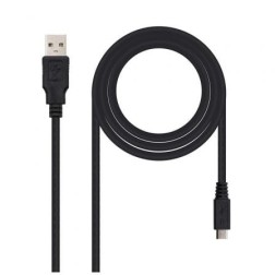 Cable USB 2-0 Nanocable 10-01-0501- USB Macho - MicroUSB Macho- 1-8m- Negro