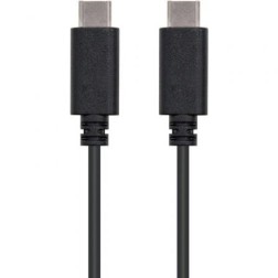 Cable USB 2-0 Tipo-C Nanocable 10-01-2302- USB Tipo-C Macho - USB Tipo-C Macho- 2m- Negro