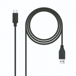 Cable USB 3-1 Tipo-C Nanocable 10-01-4001-L150- USB Tipo-C Macho - USB Macho- 1-5m- Negro