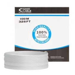 Bobina de Cable RJ45 FTP Nanocable 10-20-0702-FLEX Cat-5e- 100m- Gris