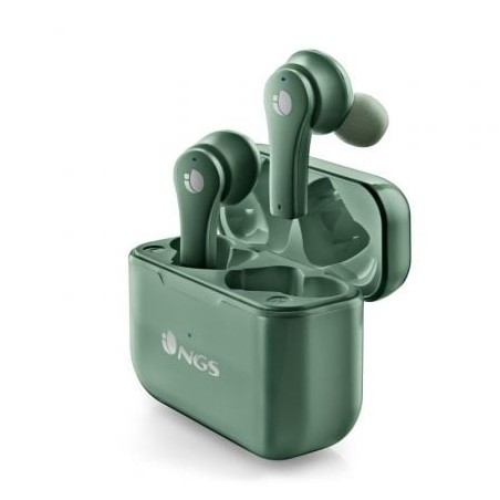 Auriculares Bluetooth NGS Ártica Bloom con estuche de carga- Autonomía 6h- Verdes