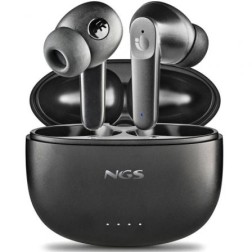 Auriculares Bluetooth NGS Ártica Hush con estuche de carga- Autonomía 4h- Negros