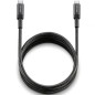 Cable USB 2-0 Tipo-C NGS KNOT- USB Tipo-C Macho - USB Tipo-C Macho- Hasta 100W- 480Mbps- 2m- Negro