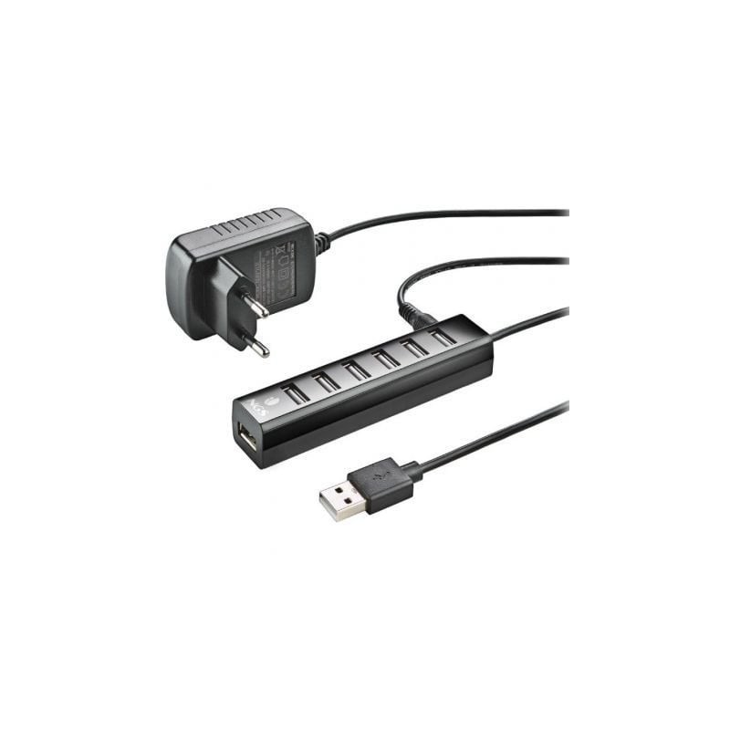 HUB 7 PUERTOS USB 2-0 NGS TINY NEGRO