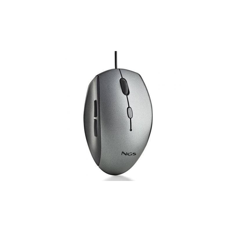 Ratón Ergonómico NGS Moth Gray- Hasta 1600 DPI- Gris