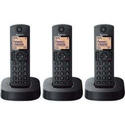 Teléfono Inalámbrico Panasonic KX-TGC313SP- Pack TRÍO- Negro