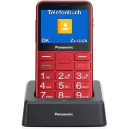 Teléfono Móvil Panasonic KX-TU155EXRN para Personas Mayores- Rojo