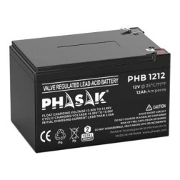 Batería Phasak PHB 1212 compatible con SAI-UPS PHASAK según especificaciones