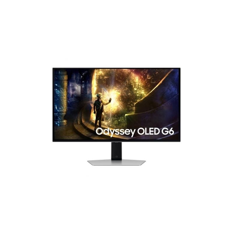 Smart Monitor Gaming Curvo Samsung OLED Odyssey G6 S27DG610SU 27"- QHD- 0-03ms- 240Hz- VA- Regulable en altura- Smart TV- Plata