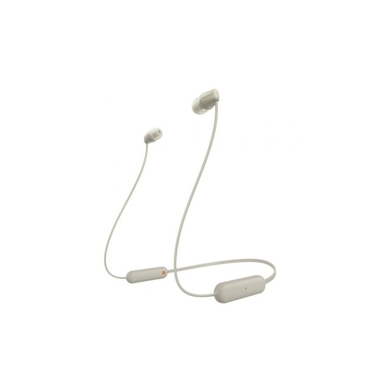 Auriculares Inalámbrico Intrauditivos Sony WI-C100- con Micrófono- Bluetooth- Beige