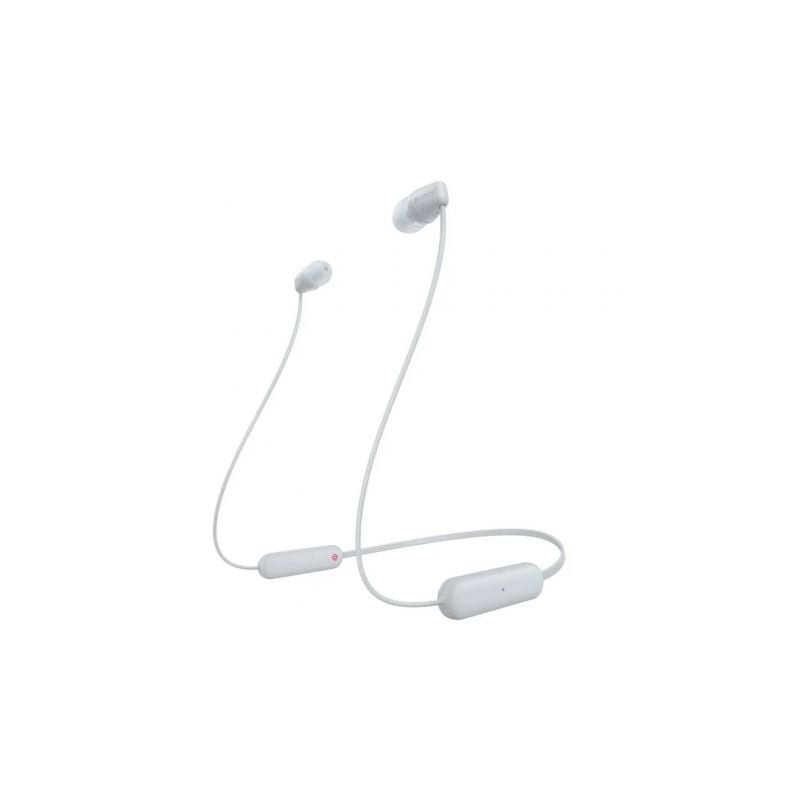 Auriculares Inalámbrico Intrauditivos Sony WI-C100- con Micrófono- Bluetooth- Blancos