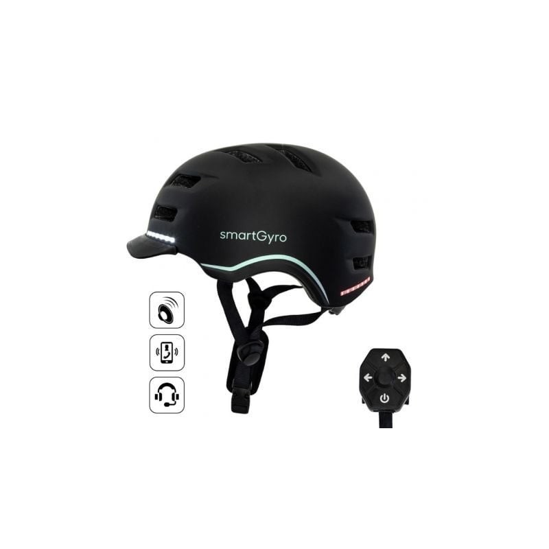 Casco para Adulto SmartGyro Helmet Pro- Tamaño M- Negro