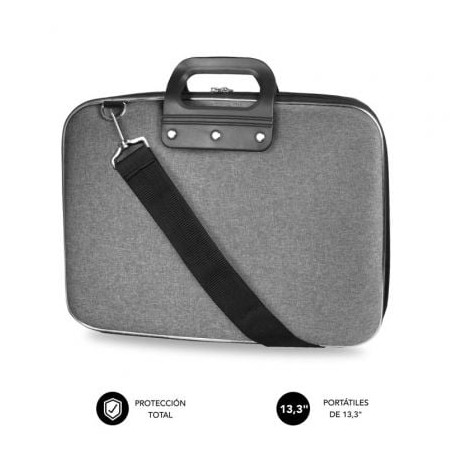 Maletín Subblim EVA Laptop Bag PL para Portátiles hasta 13-3"- Cinta para Trolley- Gris