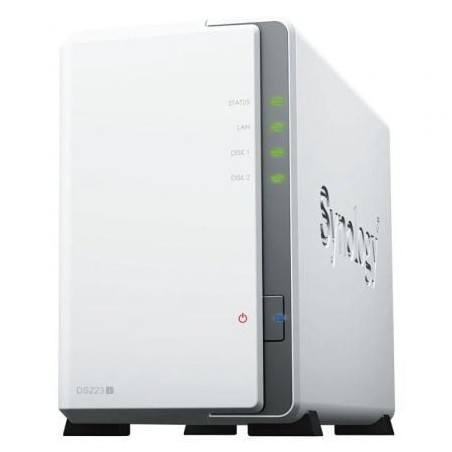 NAS Synology Diskstation DS223J- 2 Bahías 3-5"- 2-5"- 1GB DDR4- Formato Torre