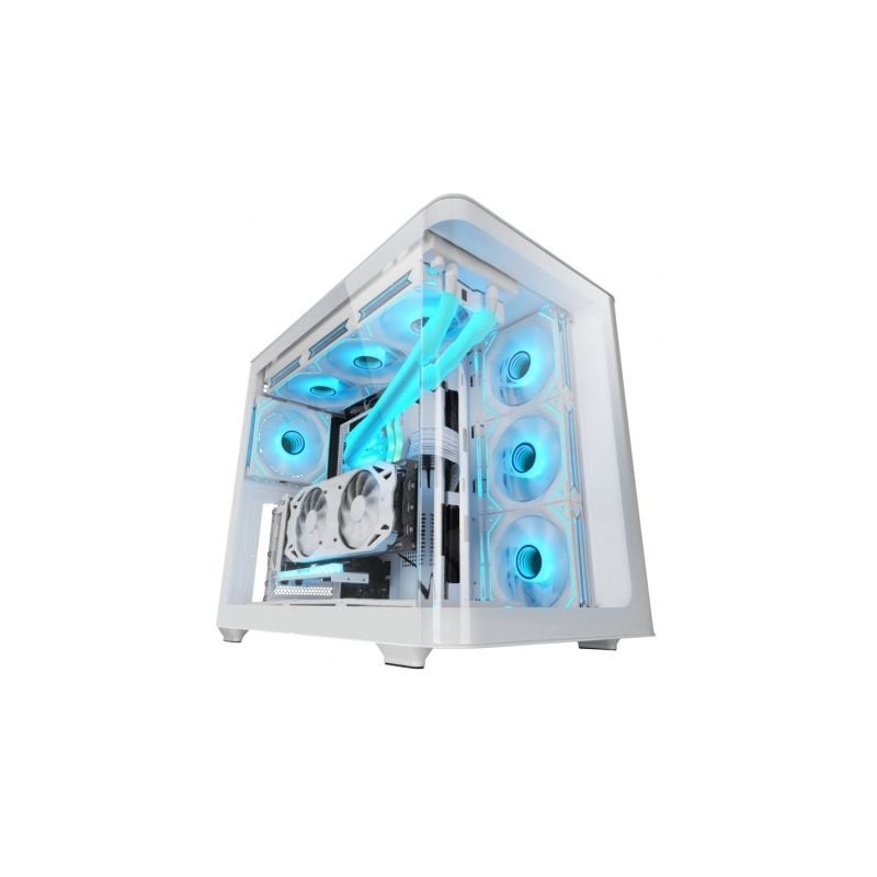 Caja Gaming Semitorre Mars Gaming MC-FUSION- Blanca