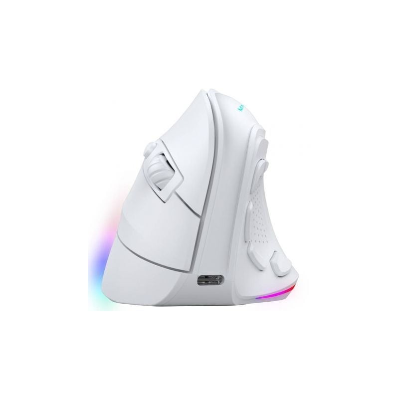 Ratón Gaming Ergonómico Inalámbrico Mars Gaming MM-SK- Hasta 8400 DPI- Blanco