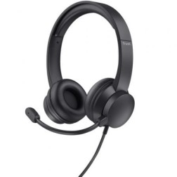 Auriculares Trust HS-150- con Micrófono- Jack 3-5- Negros