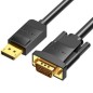 Cable Conversor Vention HBLBI- VGA Macho - DisplayPort Macho- 3m- Negro