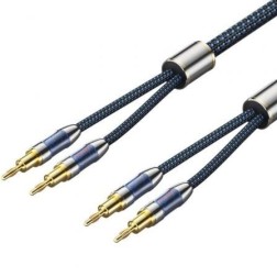 Cable Estéreo Vention BLBLI- 2x Banana Macho - 2x Banana Macho- 3m- Azul y Negro