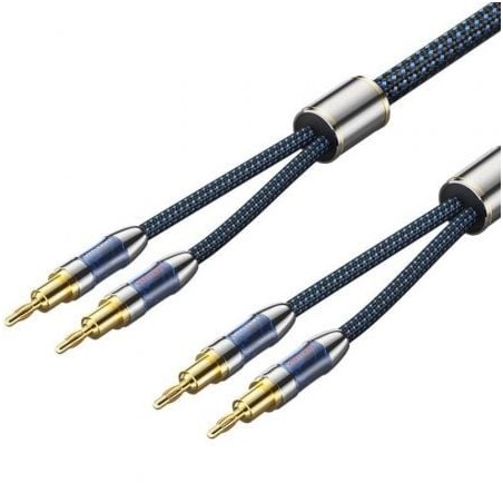 Cable Estéreo Vention BLBLI- 2x Banana Macho - 2x Banana Macho- 3m- Azul y Negro