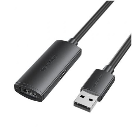 Cable Alargador USB 2-0 Vention CBKBL- USB Macho - USB Hembra- 480Mbps- 10m- Negro