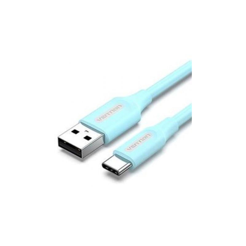 Cable USB 2-0 Tipo-C Vention COKSF- USB Tipo-C Macho - USB Macho- Hasta 60W- 480Mbps- 1m- Azul