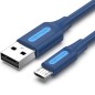 Cable USB 2-0 Vention COLLF- USB Macho - MicroUSB Macho- Hasta 60W- 480Mbps- 1m- Azul