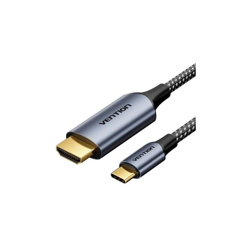 Cable Conversor HDMI 2-0 4K Vention CRHHAC- USB Tipo-C Macho - HDMI Macho- 1-8m- Negro