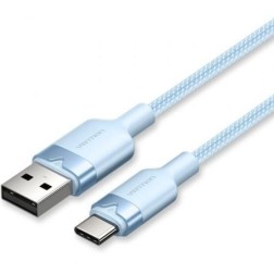 Cable USB 2-0 Tipo-C Vention CTNLH- USB Tipo-C Macho - USB Macho- Hasta 60W- 480Mbps- 2m- Azul