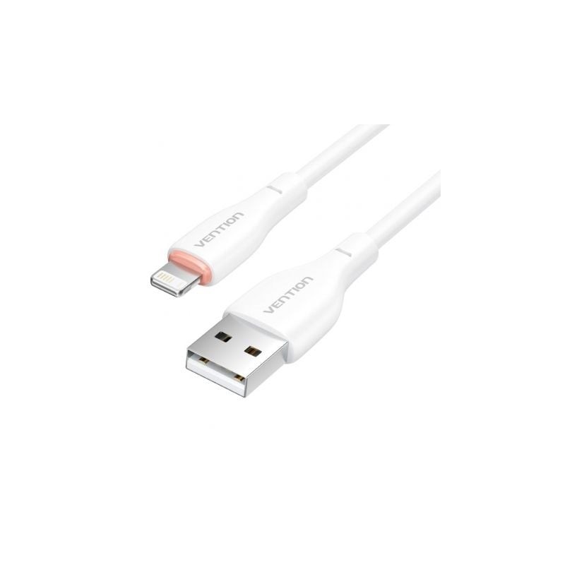 Cable USB Lightning Vention H26WF- USB Macho - Lightning Macho- 1m- Blanco