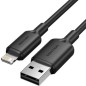 Cable USB 2-0 Lightning Vention LAMBF- USB Macho - Lightning Macho- 480Mbps- 1m- Negro