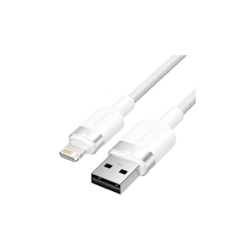 Cable USB Lightning Vention LANWF- USB Macho - Lightning Macho- 480Mbps- 1m- Blanco