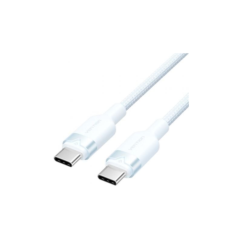 Cable USB 2-0 Tipo-C 3A Vention TRDSH- USB Tipo-C Macho - USB Tipo-C Macho- Hasta 60W- 480Mbps- 2m- Azul